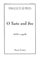 O Taste and See SATB choral sheet music cover